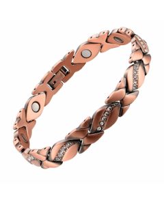 Evil Eye Stoned Pattern Pure Copper Bracelet