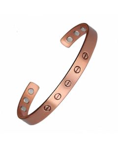Screw Pattern Copper Bangle