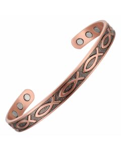 Fish Patterned Copper Bangle