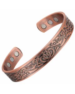 Abstract Scrollwork Style Copper Bangle