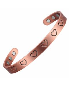 Heart Pattern Copper Bangle