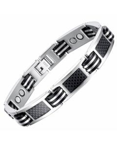 Black Carbon Fiber Titanium Bracelet