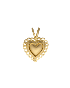 10K Yellow Gold Small Victorian Heart Pendant