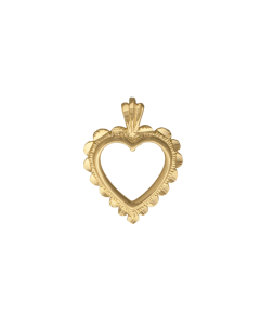 10K Yellow Gold Cute Heart Pendant