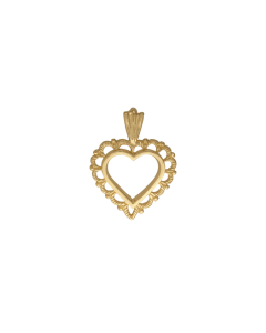 10K Yellow Gold Heart Pendant