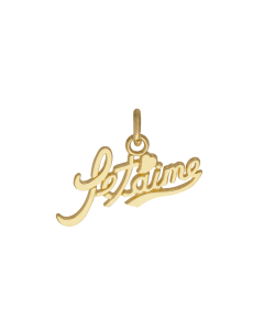 10K Yellow Gold " Je T'aime" Charm