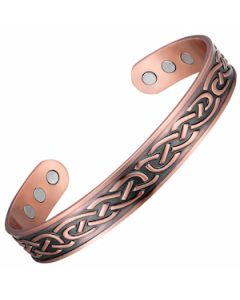 Traditional Braided Pattern Copper Bangle