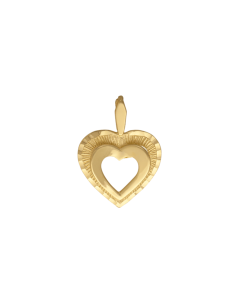 10K Yellow Gold Small Double Heart Pendant