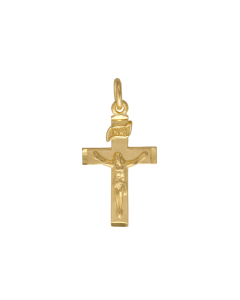 10K Yellow Gold Crucifix Charm