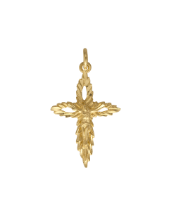 10K Yellow Gold Fancy Crucifix Charm