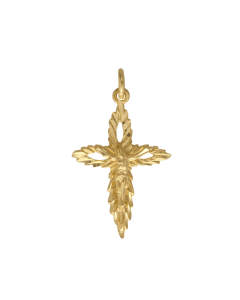 10K Yellow Gold Fancy Crucifix Charm