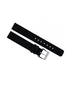 16mm Black Lizard Print Leather Watch Band