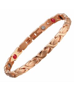 Evil Eye Shape Pattern Rose Gold Plated Stainless Steel Bracelet