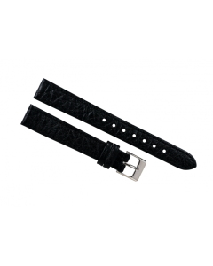 18mm Long Scratched Print Stitched Leather Watch Band