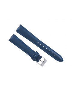 18mm Navy Blue Plain Stitched Leather Watch Band