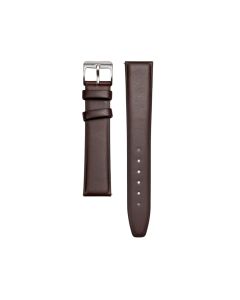 18mm Brown Plain Smooth Style Leather Watch Band