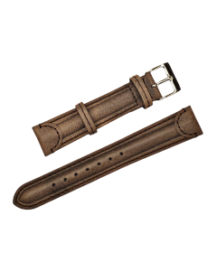 18mm Acid Wash Brown Victorian Style Leather Watch Band