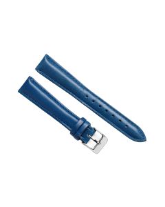 18mm Navy Blue Plain Stitched Leather Watch Band