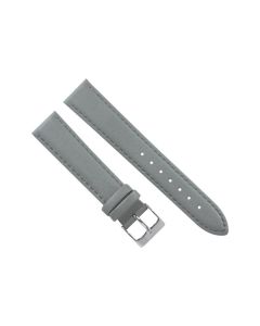 19mm Grey Plain Stitched Style Leather Watch Bands
