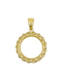 Coin Frame-14K Yellow-15.0mm