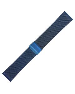 Electric Blue Metal 20mm Mesh Buckle Watch Strap