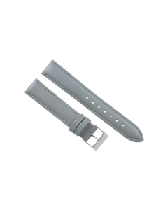 20mm Grey Plain Stitched Style Leather Watch Band