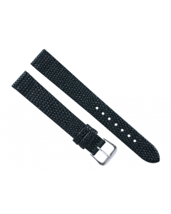 20mm Black Flat Lizard Print Leather Watch Band