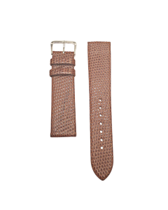 20mm Light Brown Lizard Style Leather Watch Band