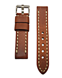 20mm Light Brown Heavy Duty Leather Watch Band
