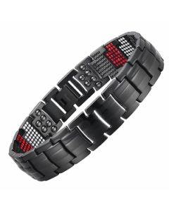 Smooth Block Style Black Titanium Bracelet