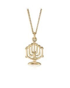 10K Yellow Gold Menorah Charm