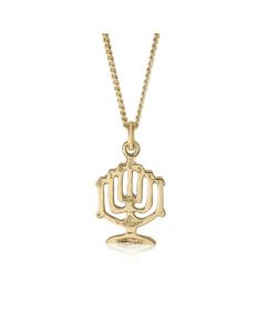 10K Yellow Gold Menorah Charm