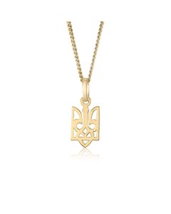 10K Yellow Gold Mini Ukrainian Trident Pendant