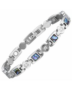 Stoned Geometric Style Titanium Bracelet