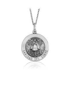 Silver Caridad Del Cobre Medallion Pendant