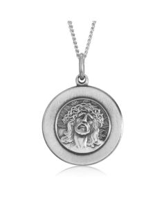 Silver Ecco Homo Medallion Pendant