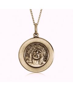 14K Yellow Gold Ecco Homo Medallion Pendant