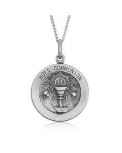 Silver Holy Communion Medallion Pendant