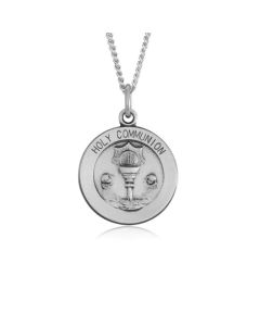 Silver Holy Communion Medallion Pendant