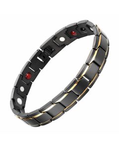 Pavement Style #2 Two Tone Stainless Steel Bracelet