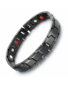 Pavement Style Black Stainless Steel Bracelet