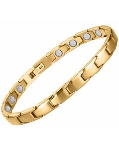 Dainty Brick Style Yellow Plated Stainless Steel Bracelet