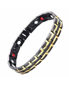 Layered Brick Style #2 Two Tone Stainless Steel Bracelet