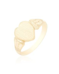 Baby Heart Ring with Diamond Cutting