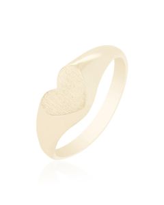 Baby Heart Ring Brushed Heart