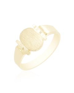 Baby Signet Ring with Diamond Cut Lines