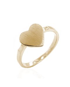 Children's Heart Ring with Square Shoulders