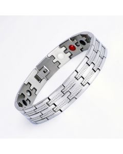 Modern Brick Style Titanium Bracelet