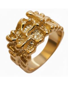 10K Yellow Gold Nugget Ring