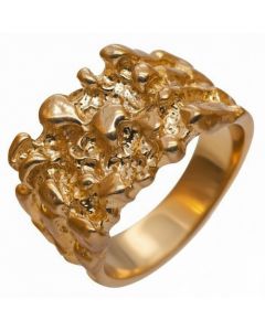 10K Yellow Gold Nugget Ring